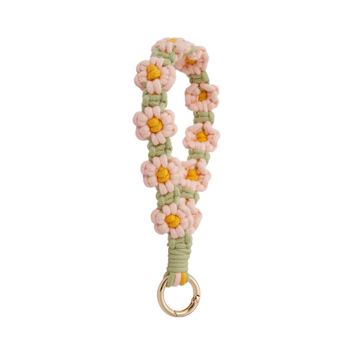 Crochet Daisy Wristlet Keychain - Color_14
