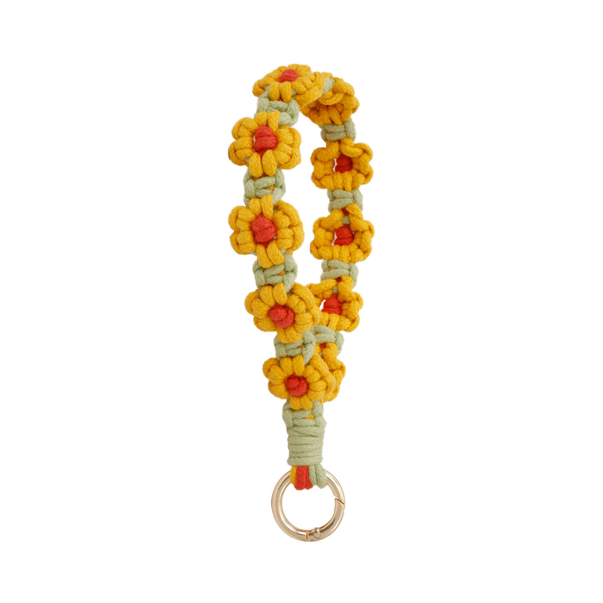 Crochet Daisy Wristlet Keychain - Color_15