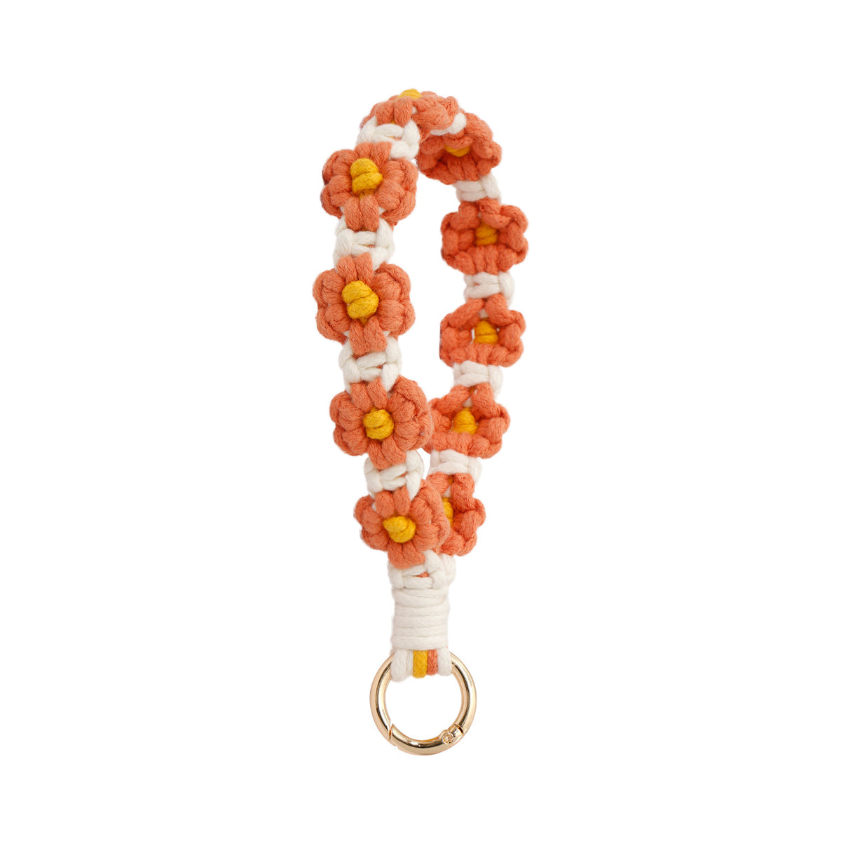 Crochet Daisy Wristlet Keychain - Color_17