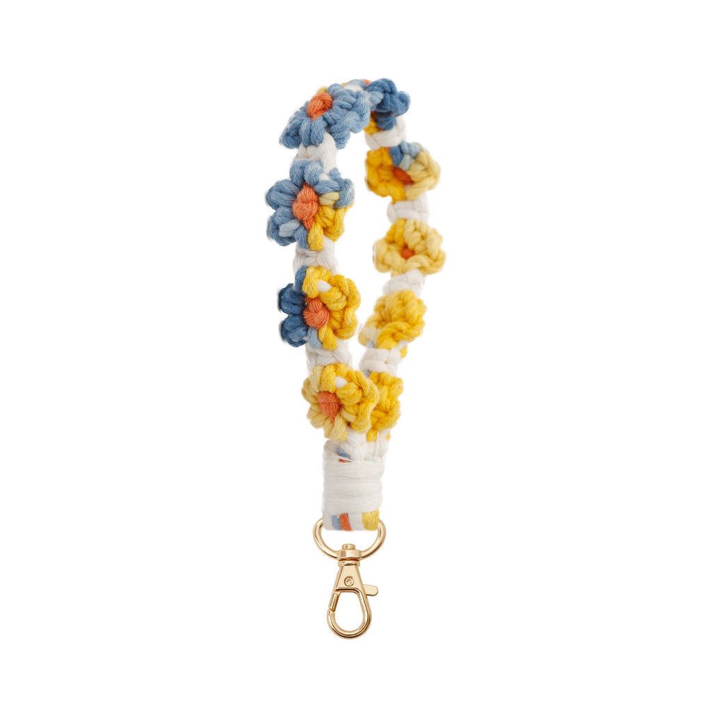 Crochet Daisy Wristlet Keychain - Color_20