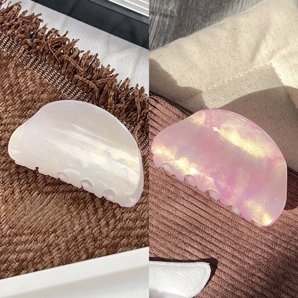 Semicircle Sunlight Reactive Claw Clip - OffWhite