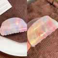 Semicircle Sunlight Reactive Claw Clip - Purple
