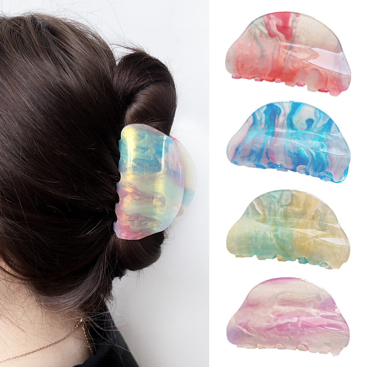 Semicircle Sunlight Reactive Claw Clip - view 4
