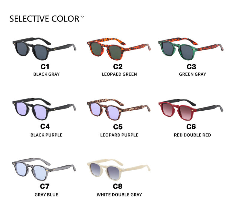 Keyhole Bridge Round Retro Sunglasses - view 1