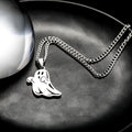 Cartoon Ghost Pendant Chain Necklace - Color