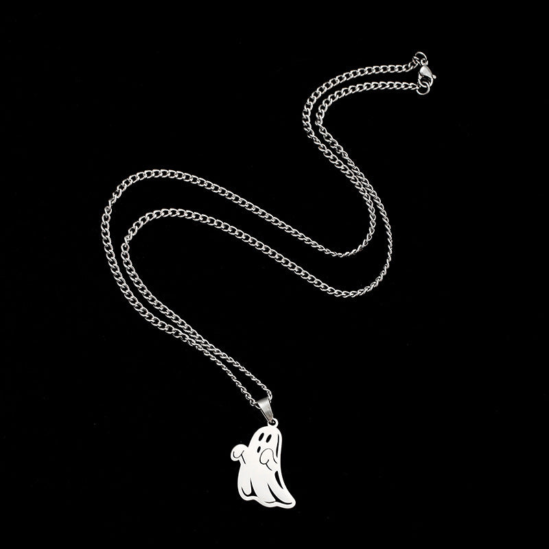 Cartoon Ghost Pendant Chain Necklace - Color - 1
