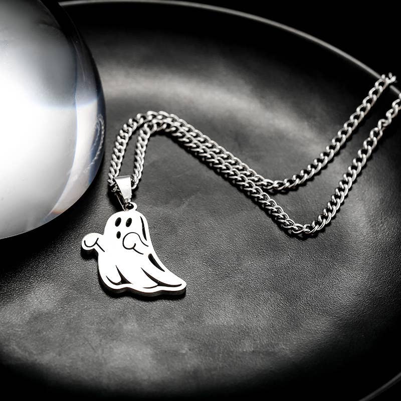 Cartoon Ghost Pendant Chain Necklace