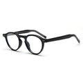 Round Acetate Optical Frames With Keyhole Bridge - Black