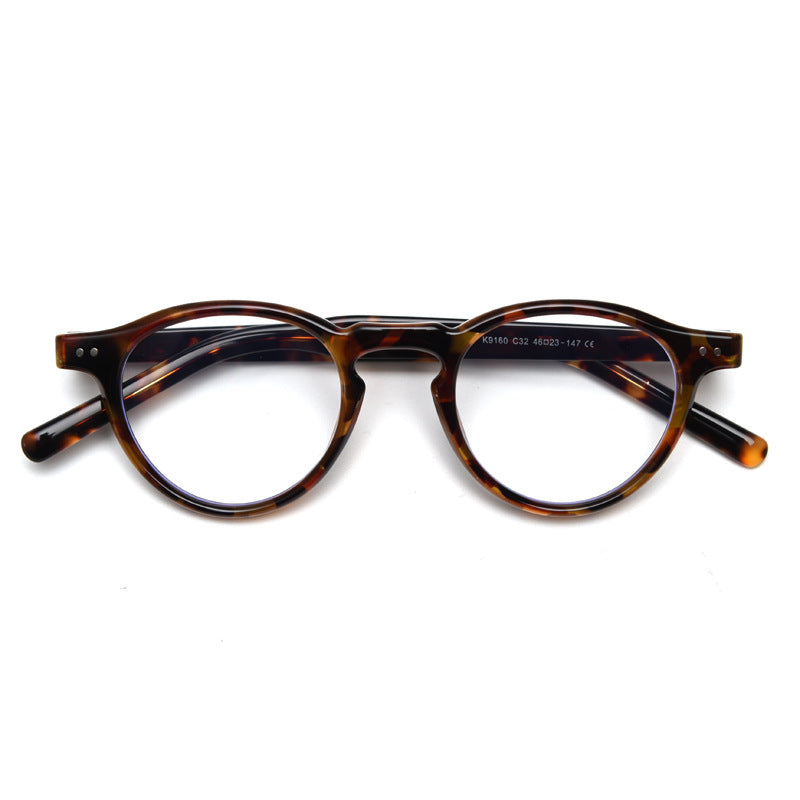 Round Acetate Optical Frames With Keyhole Bridge - Decor - 1