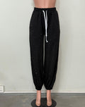 Sparkle Embellished Cuffed Jogger Pants - Black