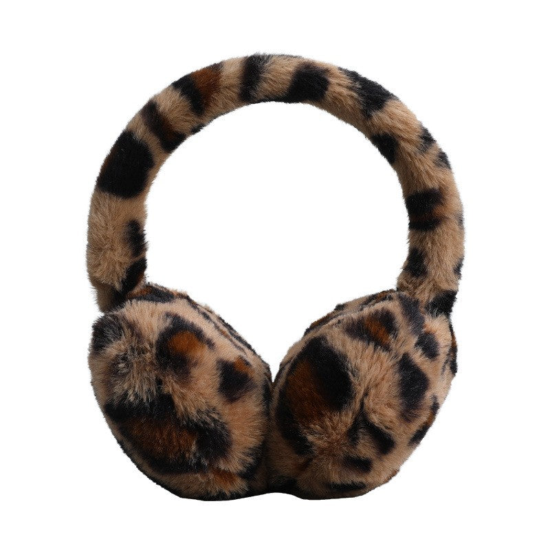 Leopard Print Faux Fur Plush Earmuffs