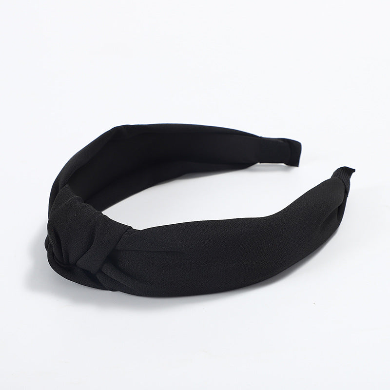 Twist Knot Padded Headband - P_Black