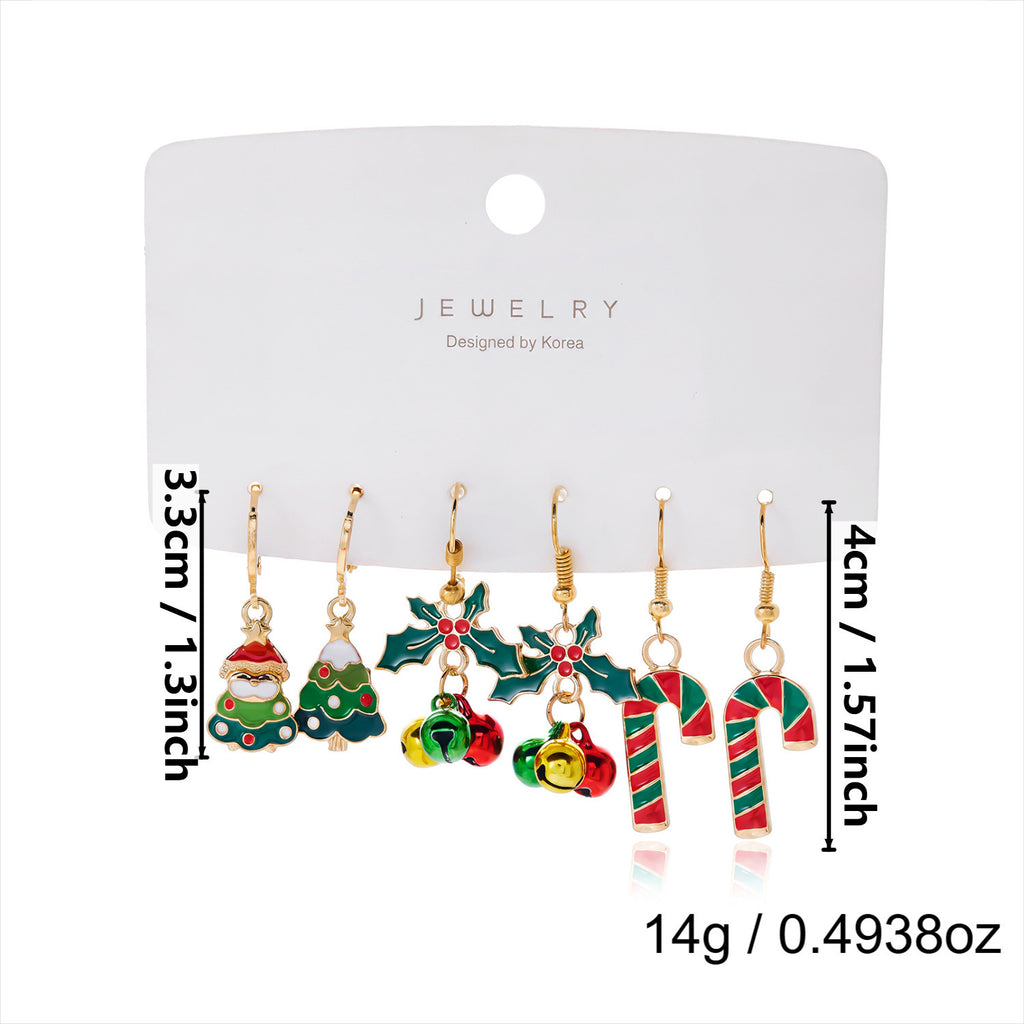 Christmas Earring Set with Festive Holiday Charms - Set-2