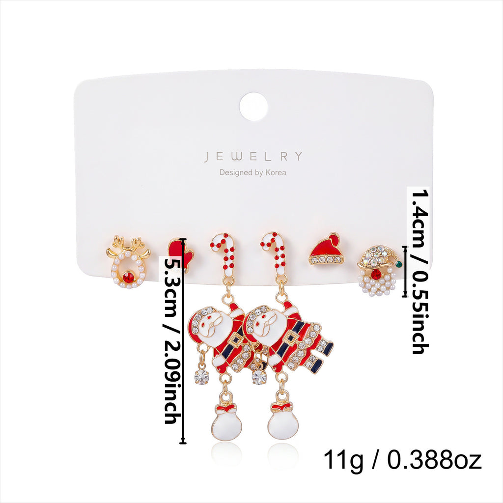 Christmas Earring Set with Festive Holiday Charms - Set-3