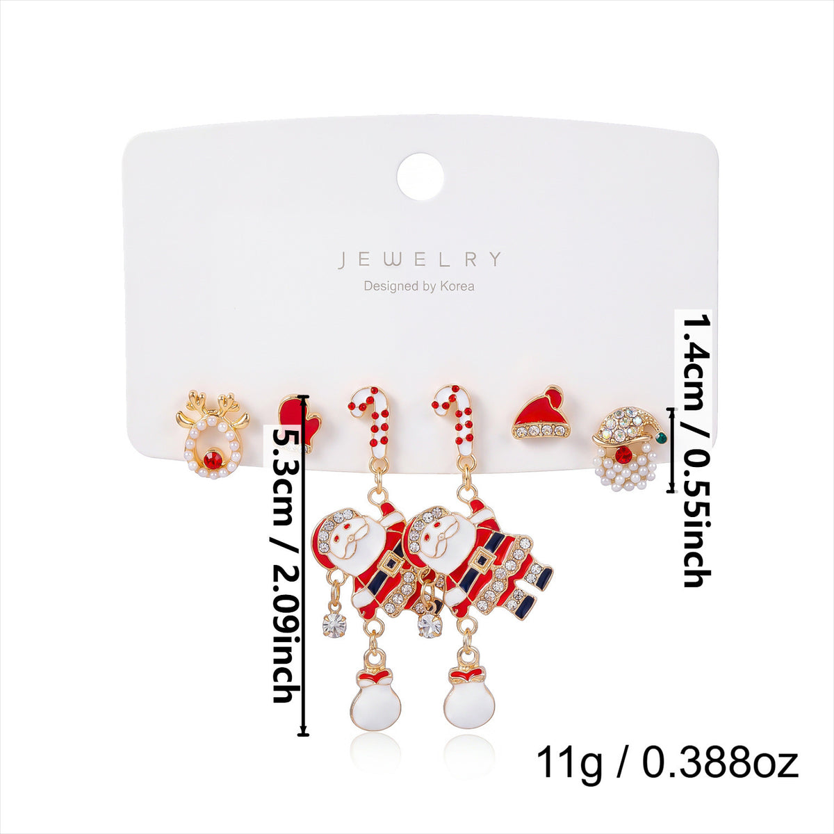 Christmas Earring Set with Festive Holiday Charms - Set-3