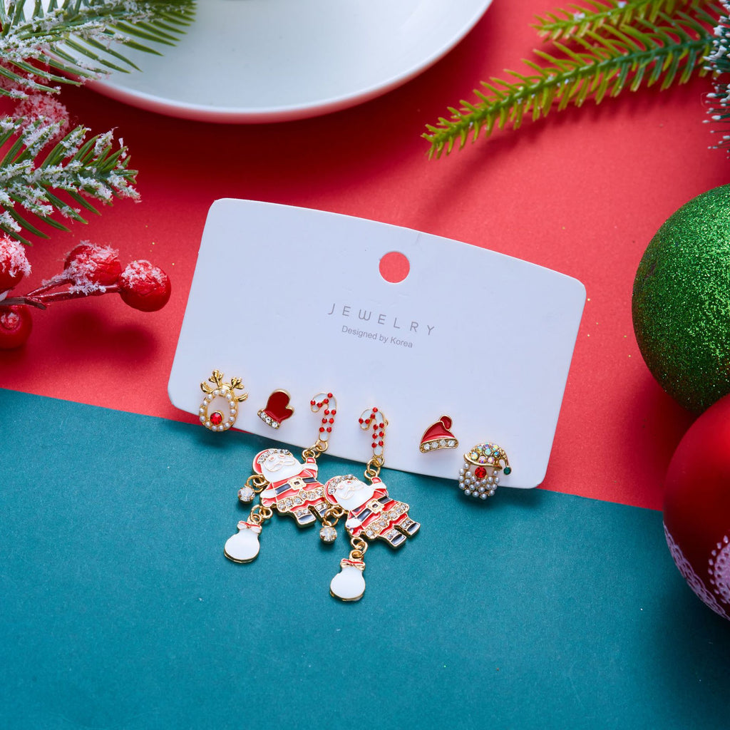 Christmas Earring Set with Festive Holiday Charms - Set-3 - 1