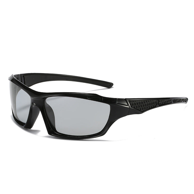 Wrap Around Sport Driving Sunglasses - Black