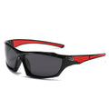 Wrap Around Sport Driving Sunglasses - Black_Red