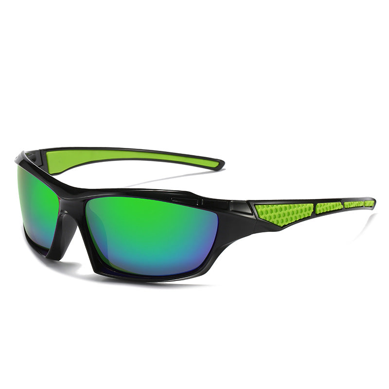Wrap Around Sport Driving Sunglasses - Green
