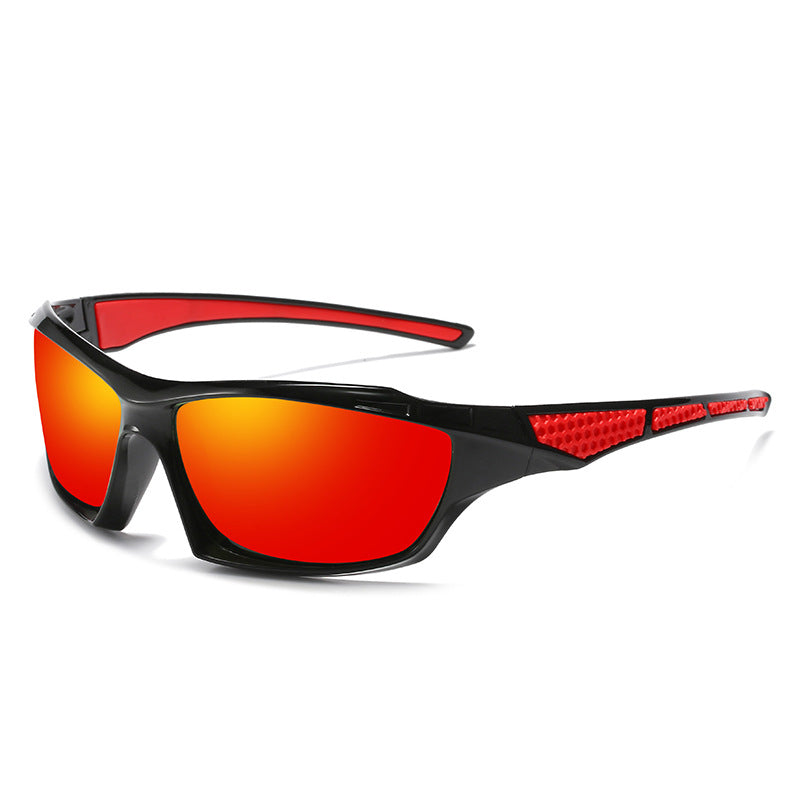 Wrap Around Sport Driving Sunglasses - Red