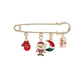 Charm Drop Safety Pin Brooch - NO-1