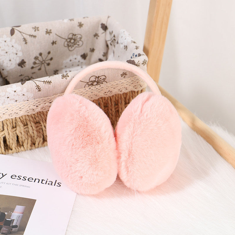 Plush Faux Fur Winter Earmuffs - LeatherPink