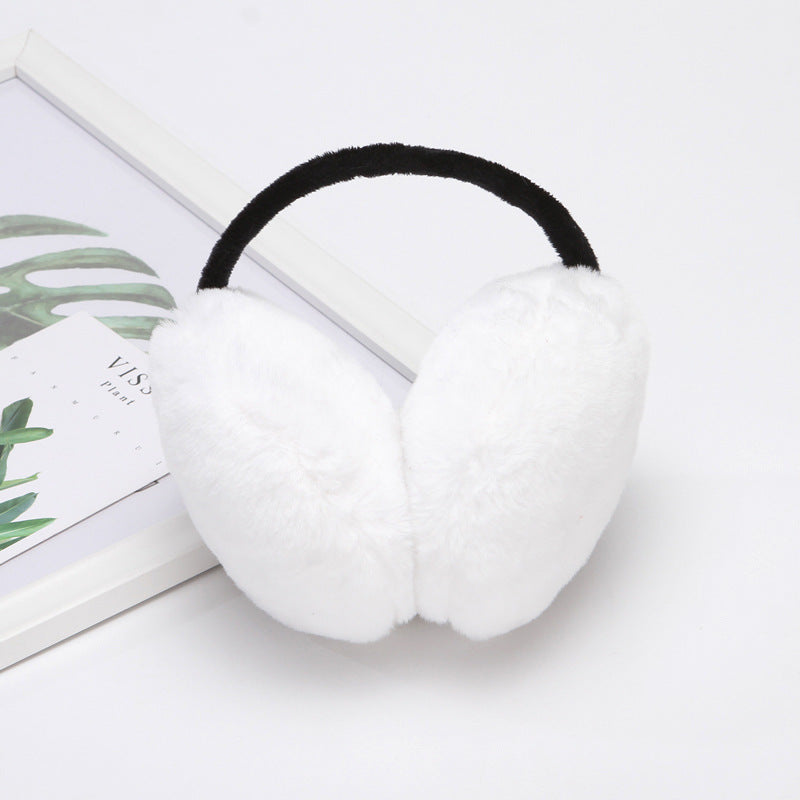Plush Faux Fur Winter Earmuffs - White