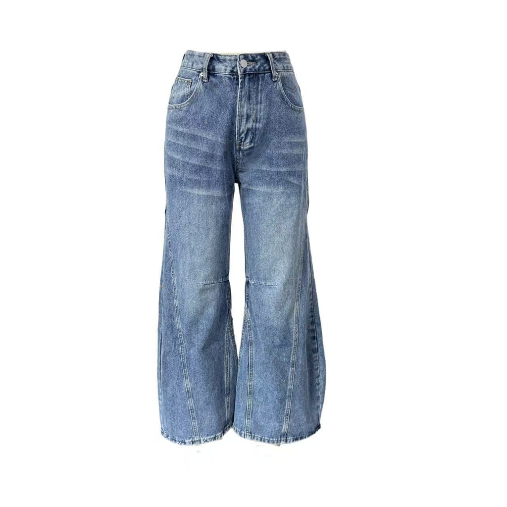 High Waist Flared Wide Leg Jeans - Blue