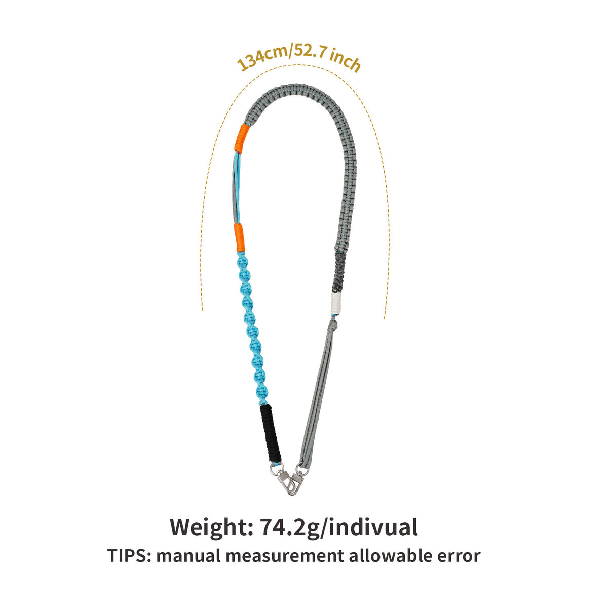 Braided Rope Phone Crossbody Strap - Blue