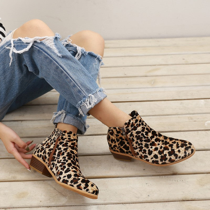 Everyday Low Stacked Heel Ankle Booties