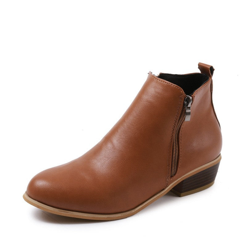 Everyday Low Stacked Heel Ankle Booties