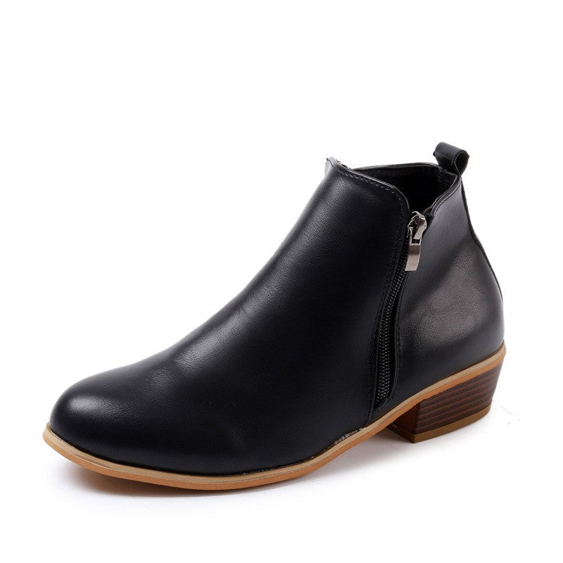 Everyday Low Stacked Heel Ankle Booties