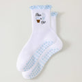 Ice Cream Frill Cuff Grip Socks - Blue