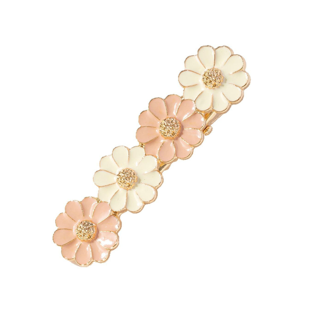 Enamel Daisy Flower Duckbill Hair Clip - view 1
