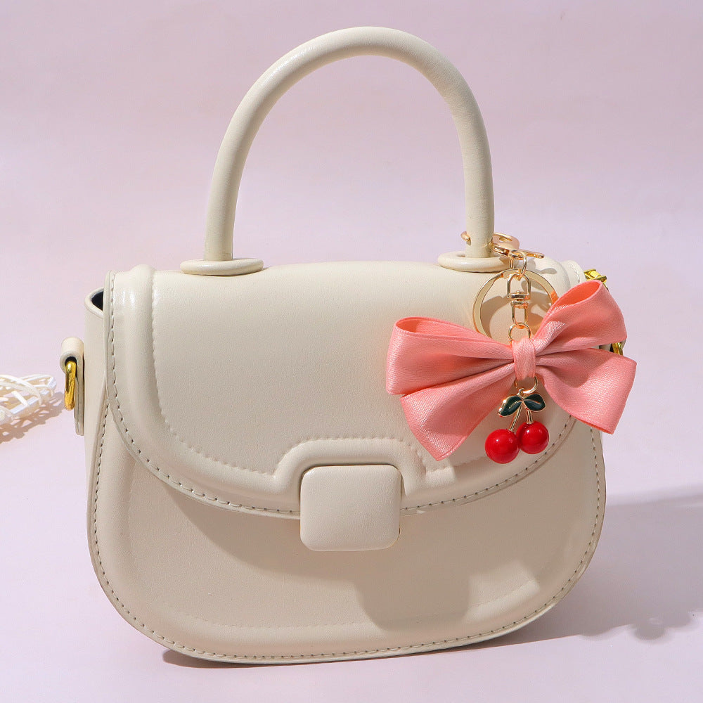 Satin Bow Cherry Charm Keychain - view 1