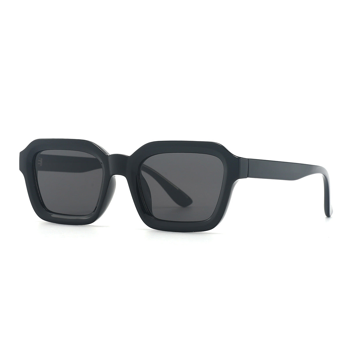 Chunky Square Frame Sunglasses - Black