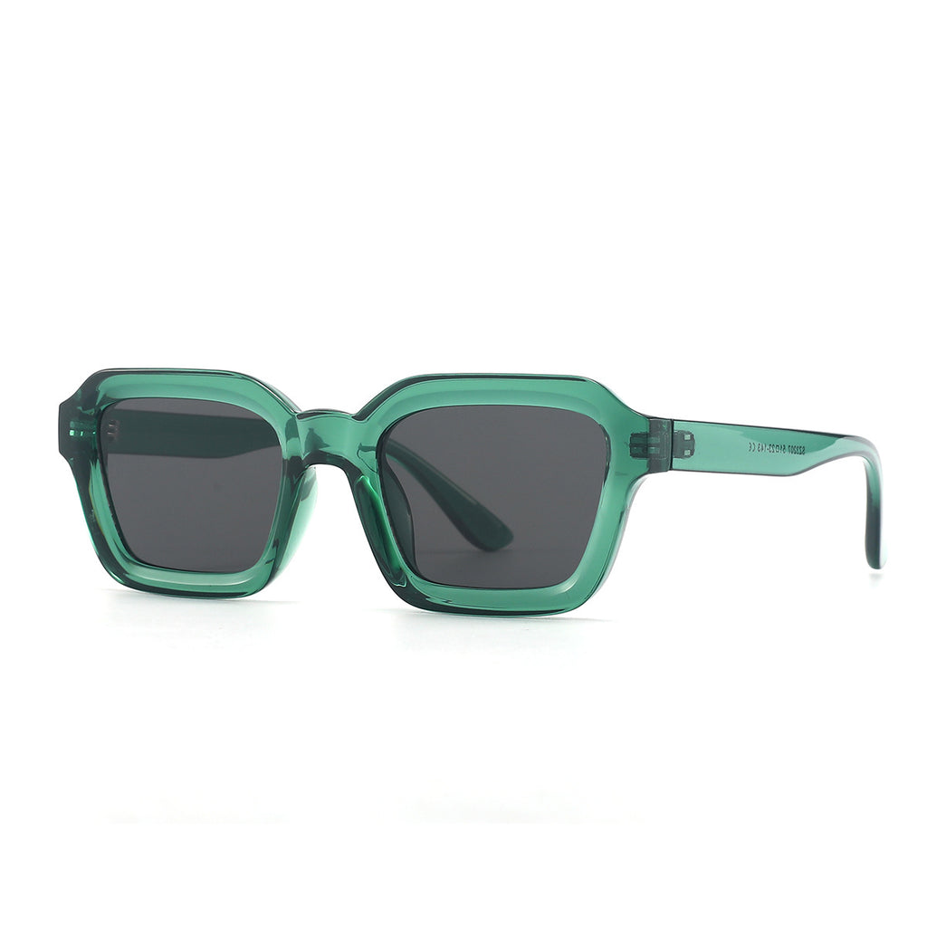 Chunky Square Frame Sunglasses - Green