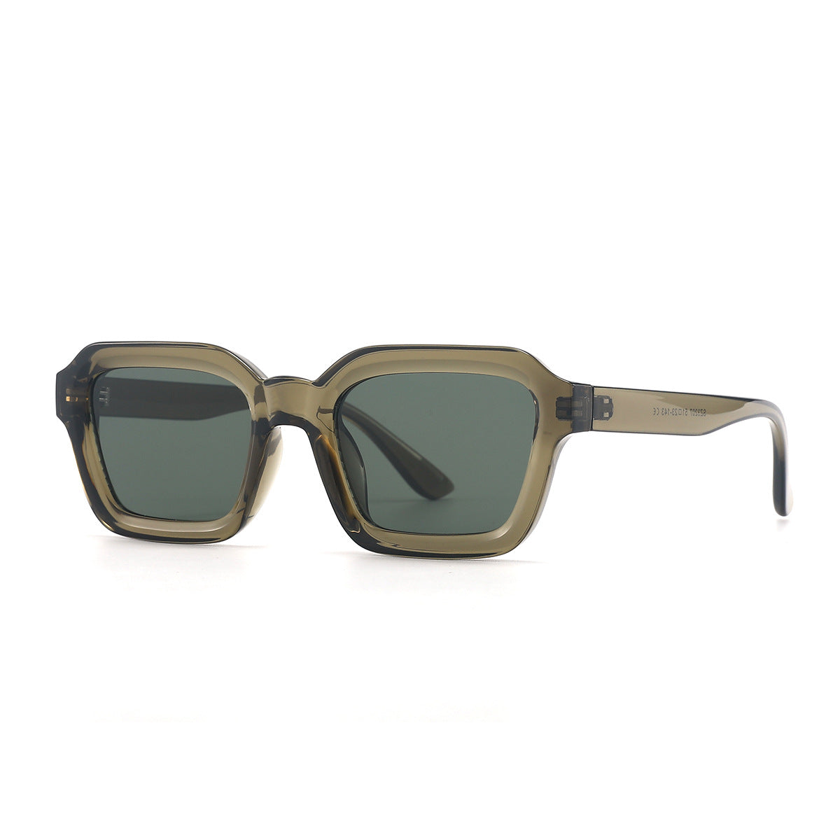 Chunky Square Frame Sunglasses - Olive