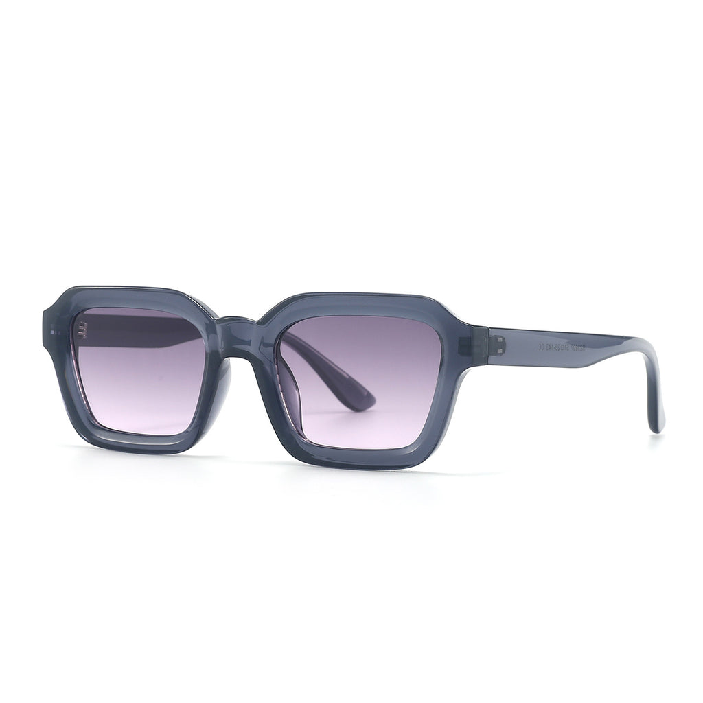 Chunky Square Frame Sunglasses - Purple