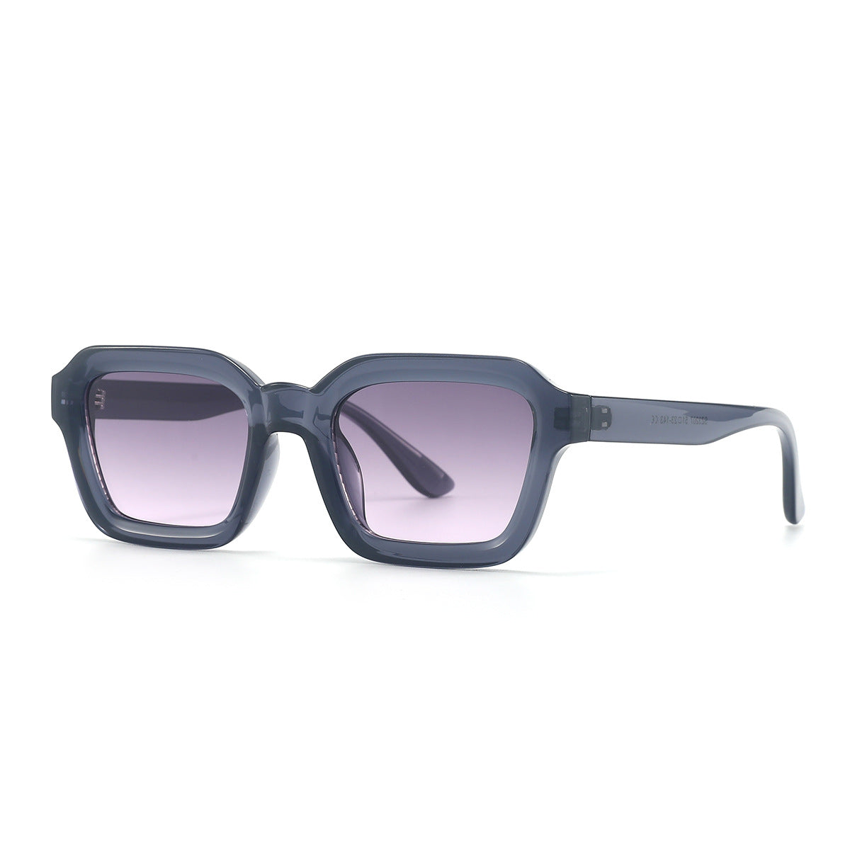 Chunky Square Frame Sunglasses - Purple