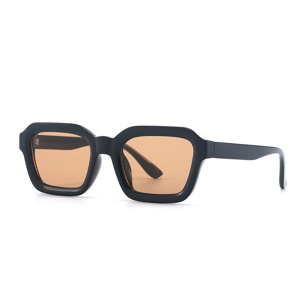 Chunky Square Frame Sunglasses - Tea