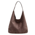 Faux Suede Slouchy Hobo Bag With Pouch - Mocha