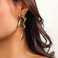 Liquid Drip Sculptural Dangle Earrings - Color_01