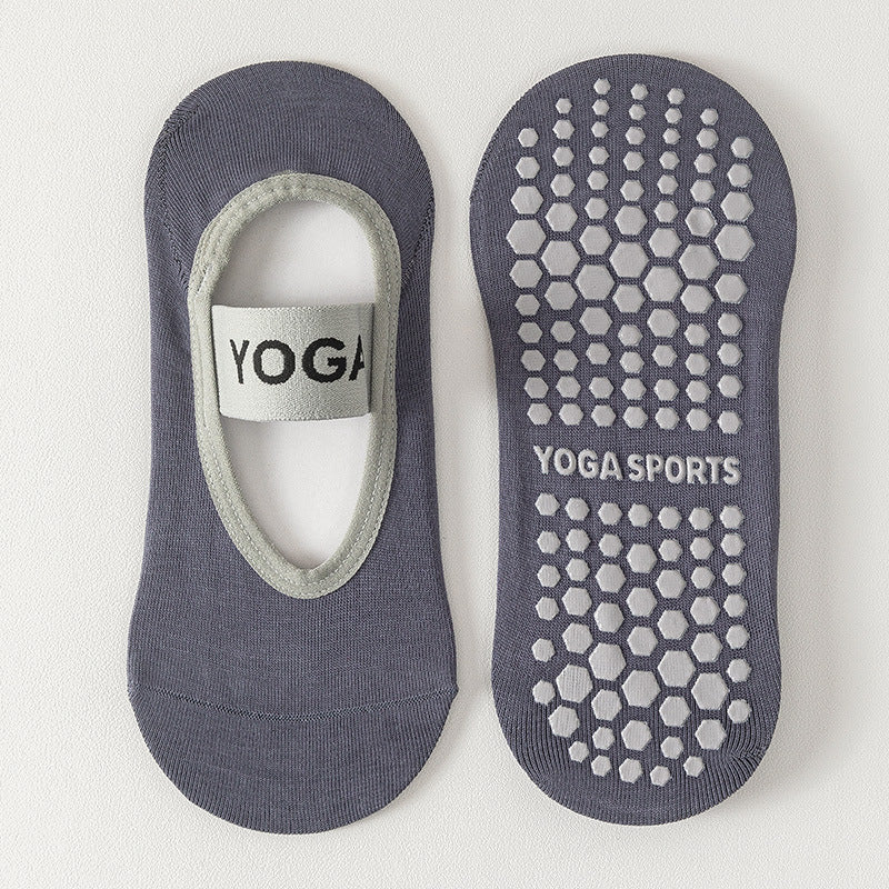 Non-Slip Grip Socks for Yoga and Pilates - DarkGrey