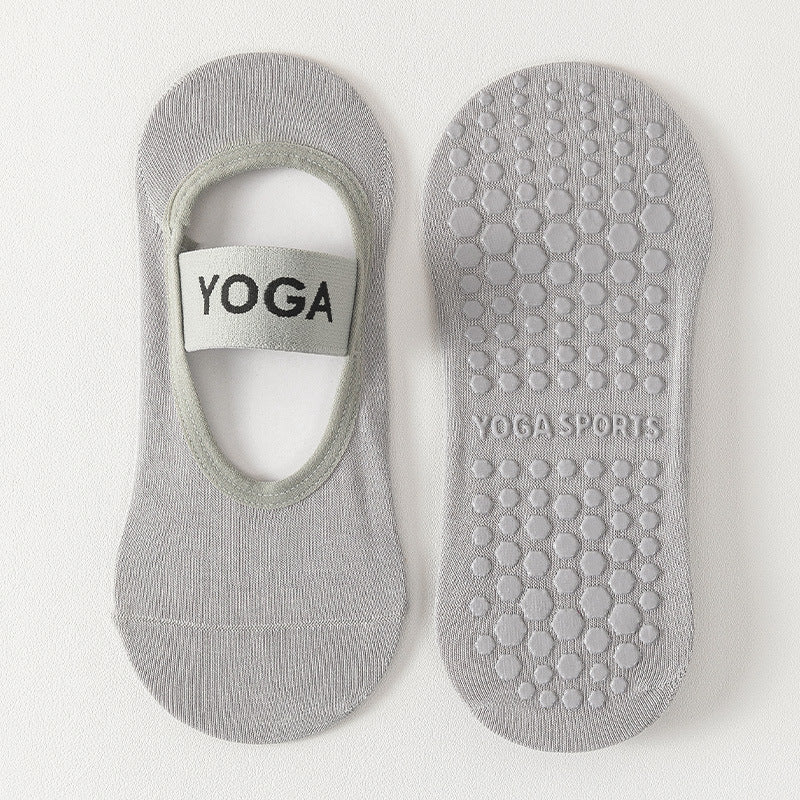 Non-Slip Grip Socks for Yoga and Pilates - Gray