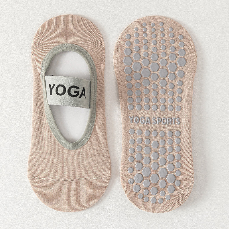 Non-Slip Grip Socks for Yoga and Pilates - Khaki