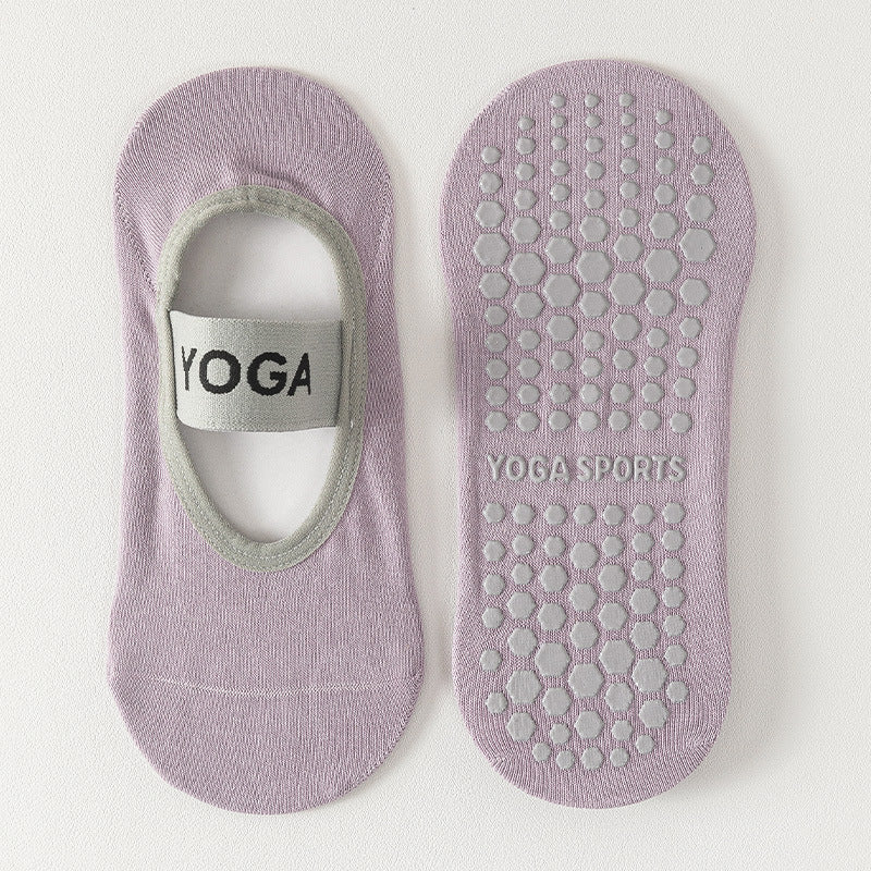 Non-Slip Grip Socks for Yoga and Pilates - Purple