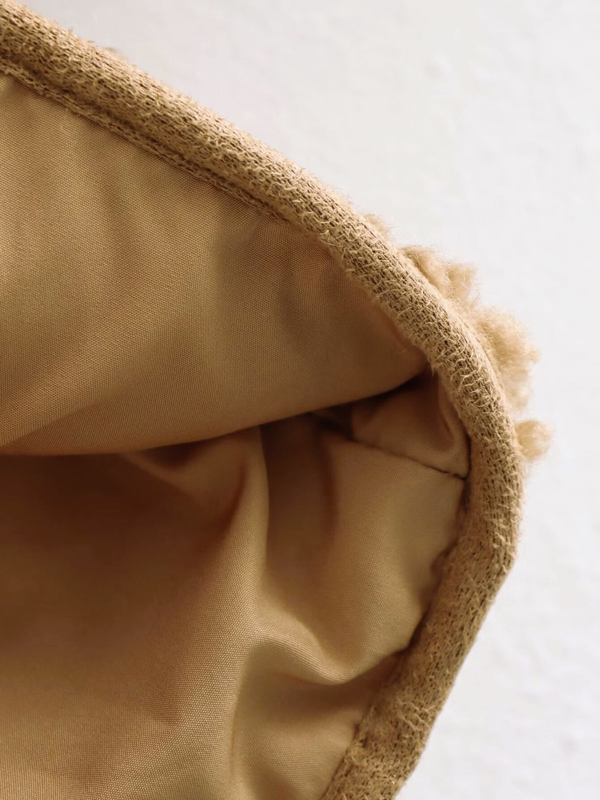 Cropped Teddy Fleece Zip Up Jacket - brown - 8