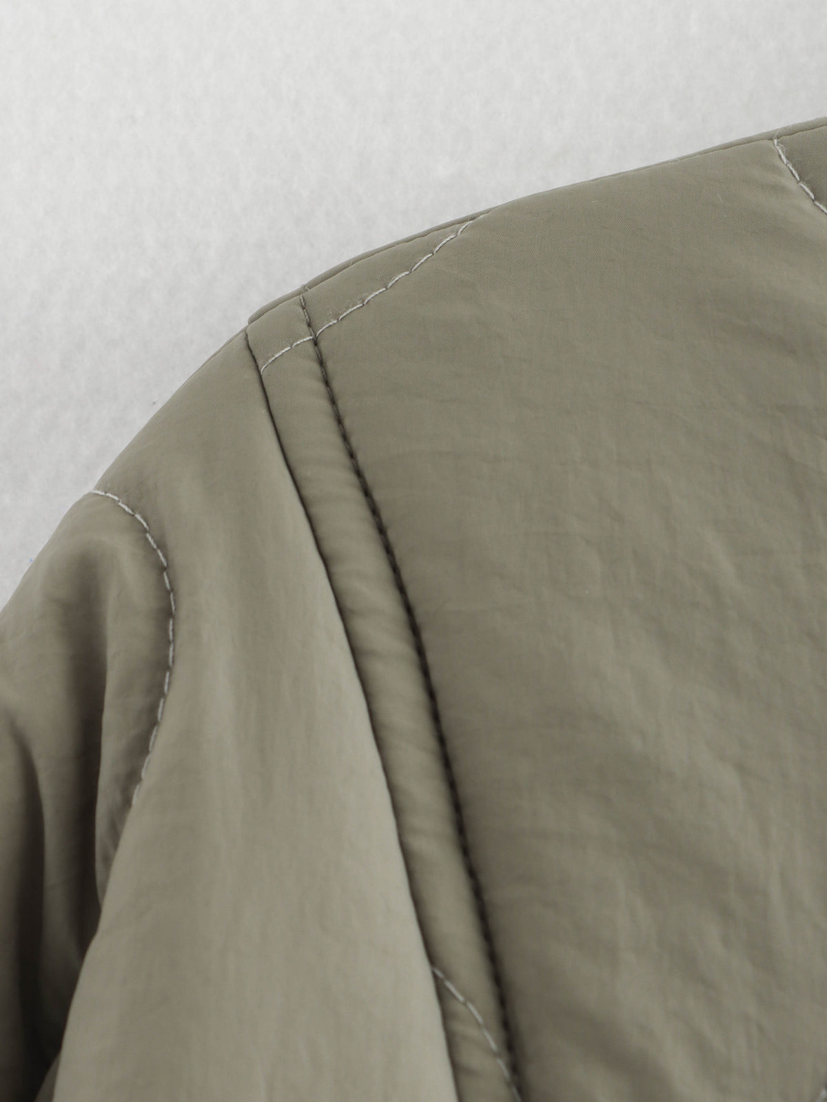 Quilted Bomber Jacket With Leopard Lined Cuffs - Green - 5