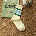 Retro Striped Cuff Crew Socks - Color_1